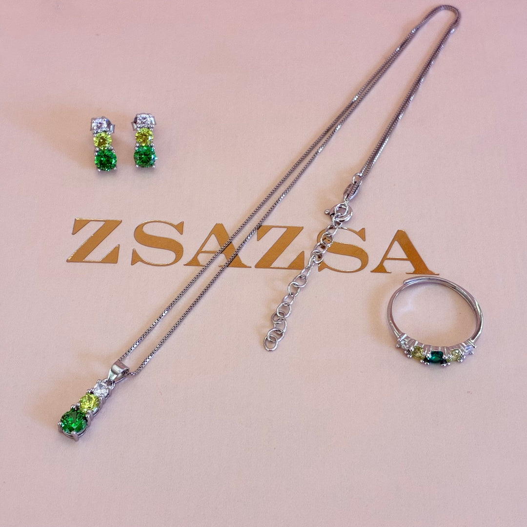 Green Trilogy Sterling silver set