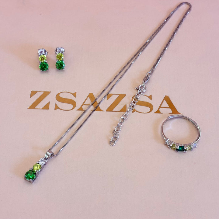 Green Trilogy Sterling silver set