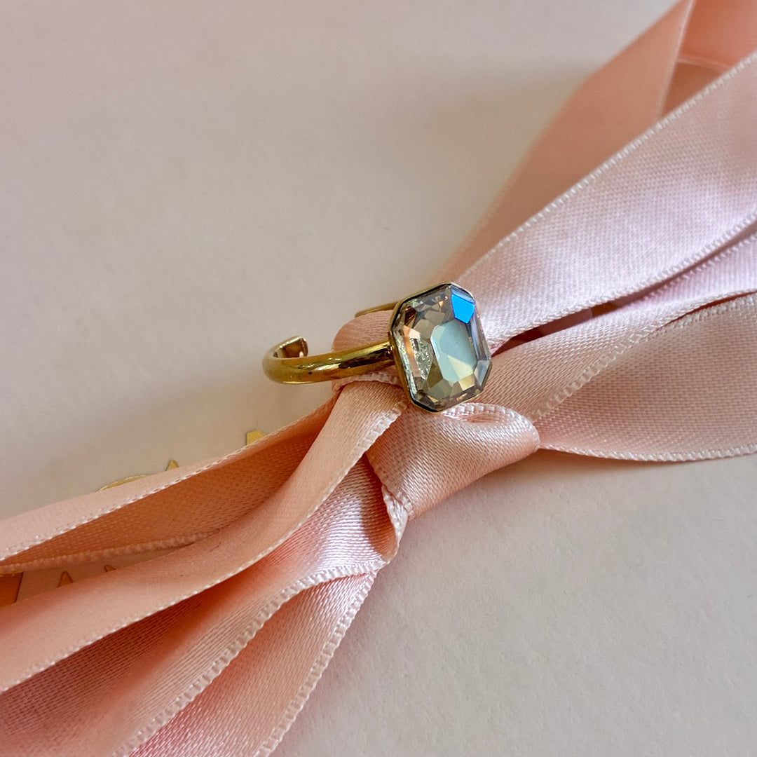 Bronze casual rectangular ring