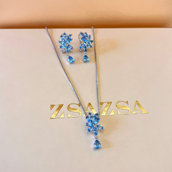 Light blue zircone set