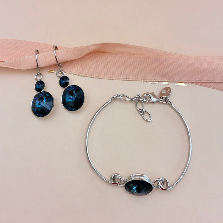Navy blue Swarovski crystals set