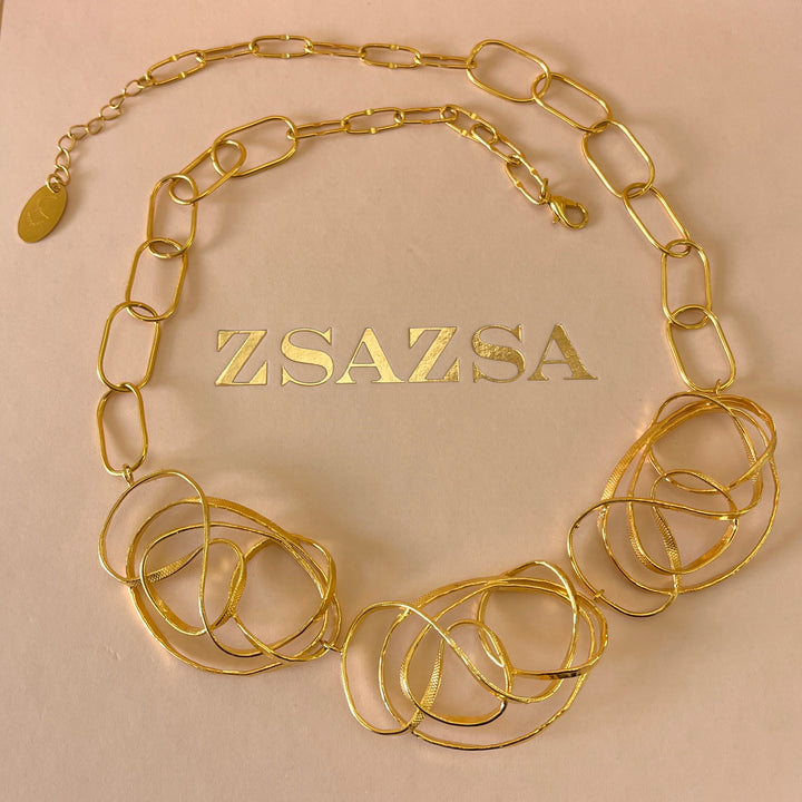 Twisted gold handmade set