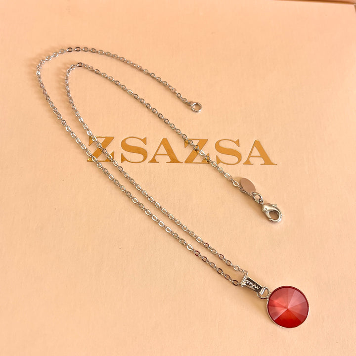 Coral Swarovski crystals set