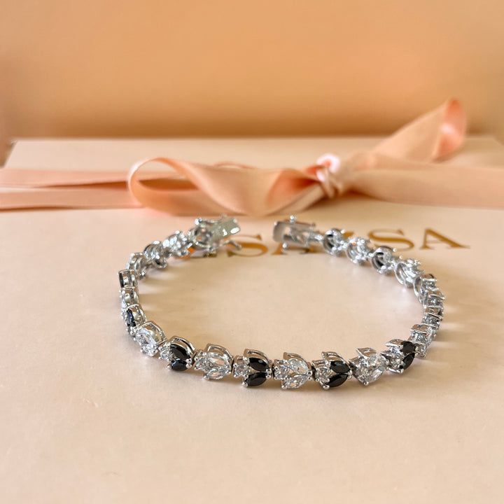 Mix black zircone bracelet