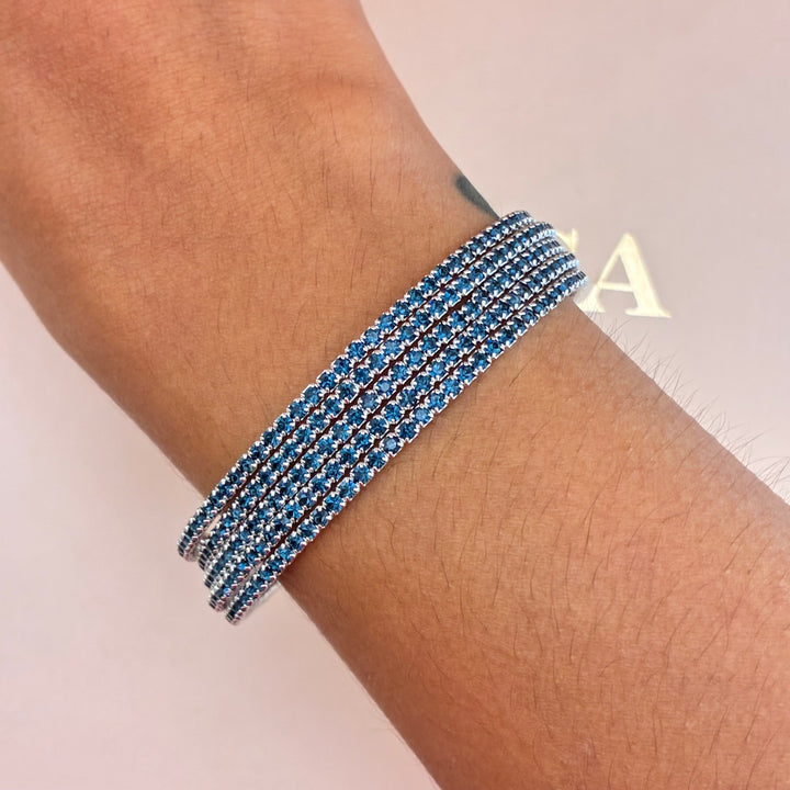 5 Rows navy blue zircone bangle