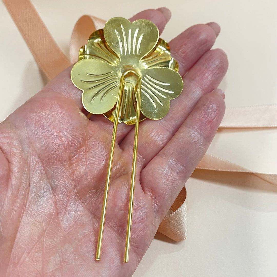 Flower pearl hair pin