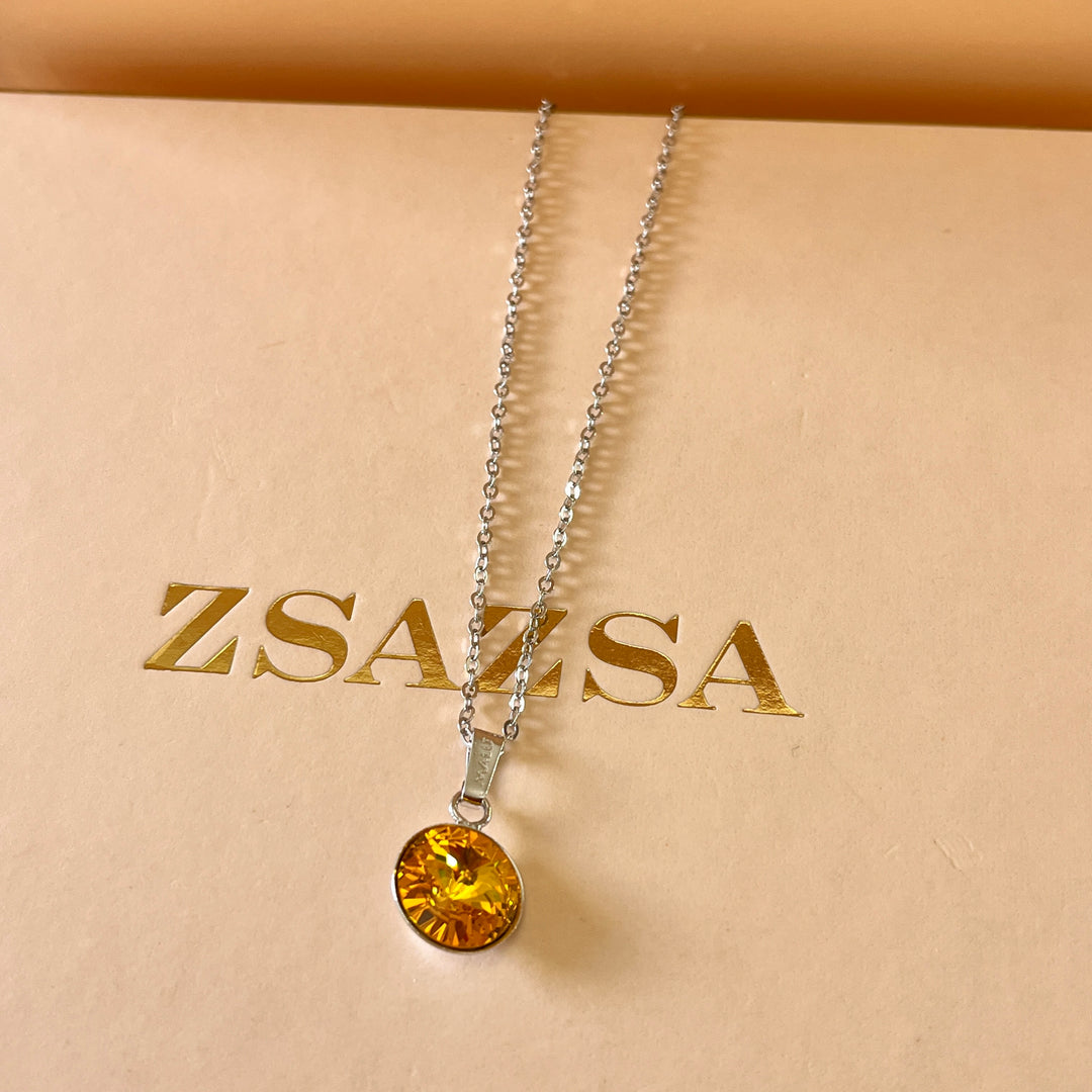 Topaz Swarovski crystals set