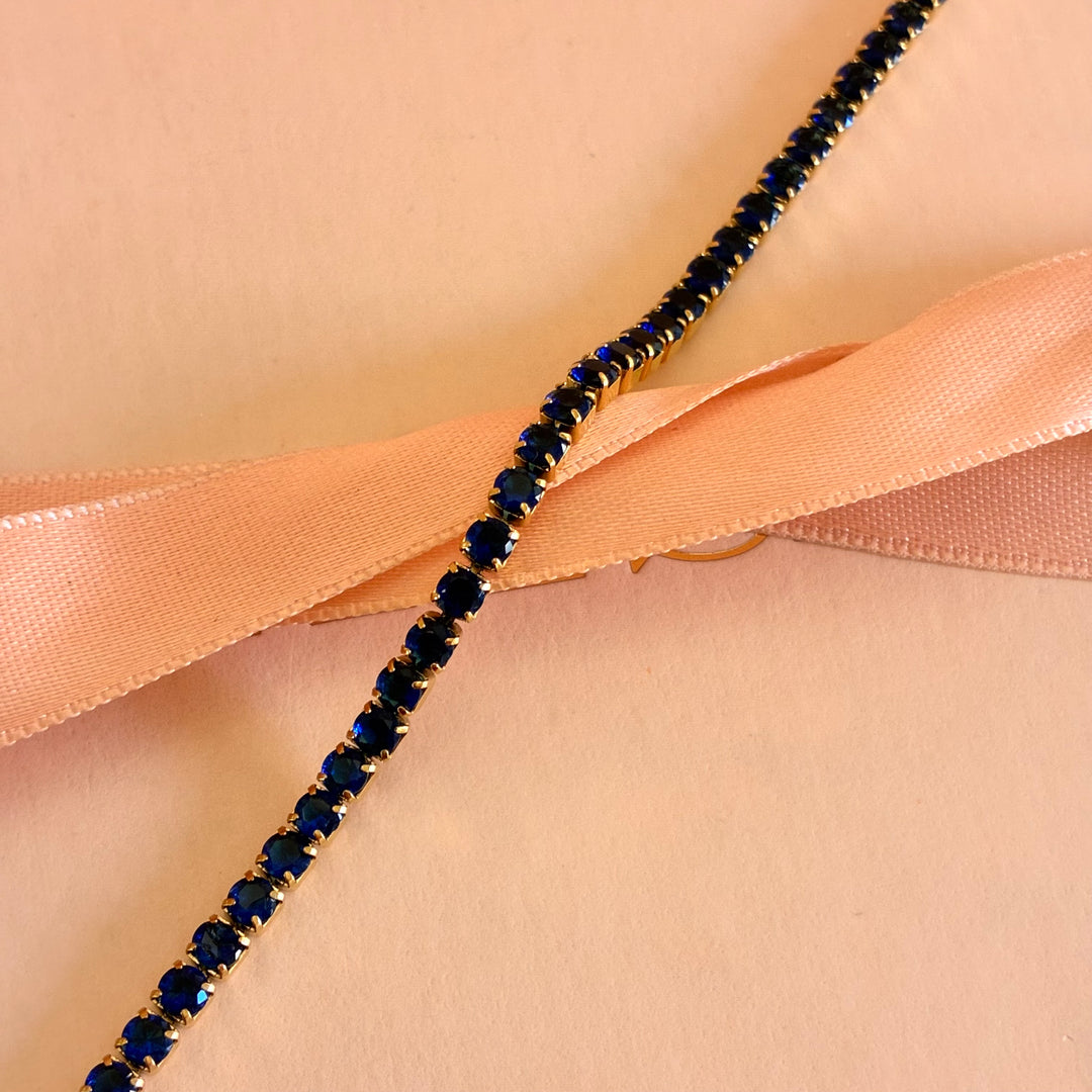 Navy blue stainless steel bracelet