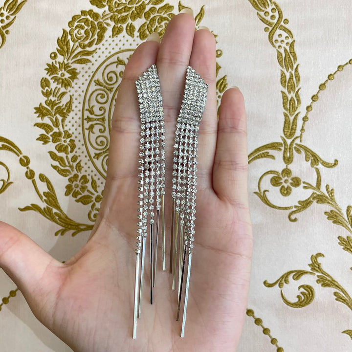 Long fringe earrings