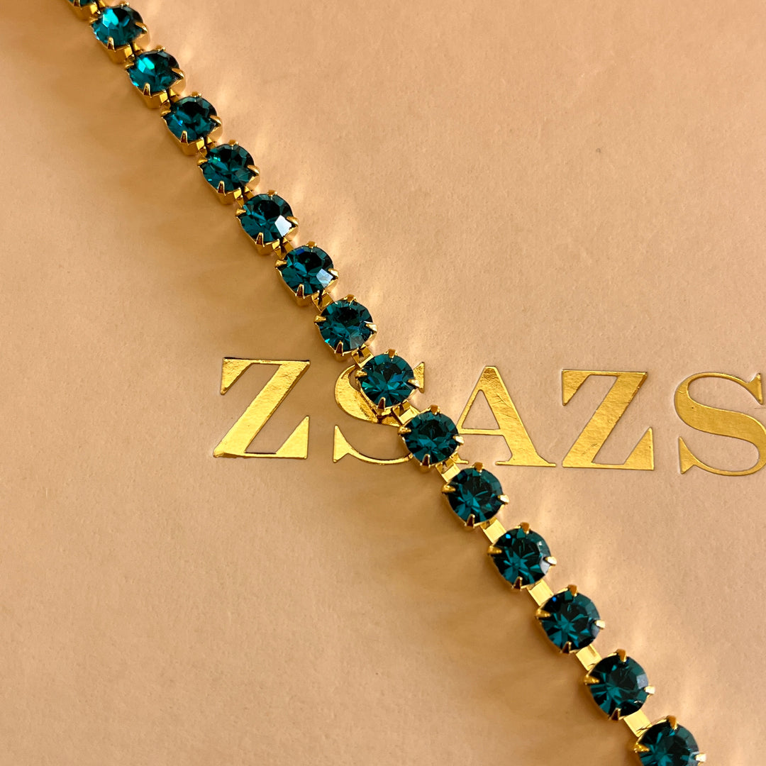 Dark verdemar preciosa crystals bracelet