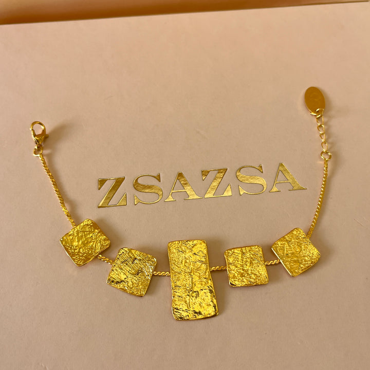 Geometric gold handmade set