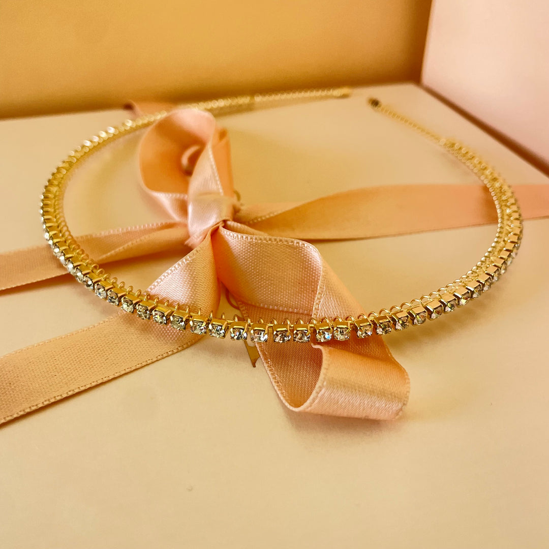 Gold one row headband