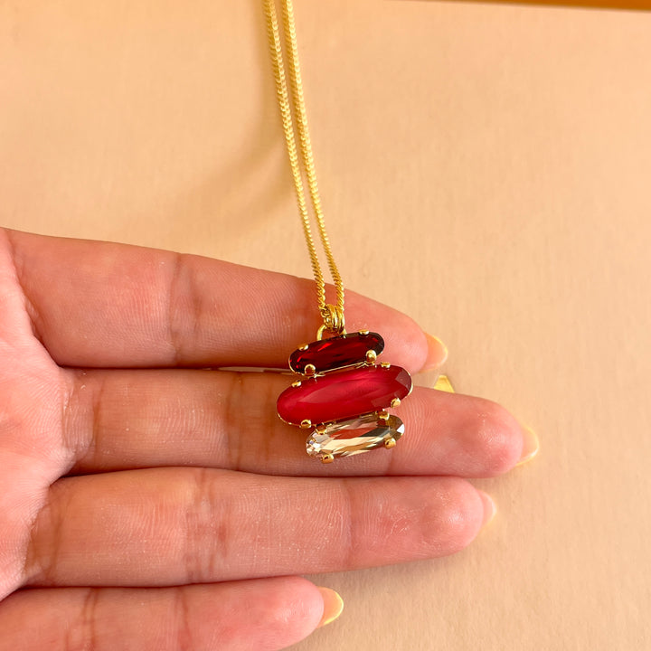Shade of red Swarovski crystals pendant