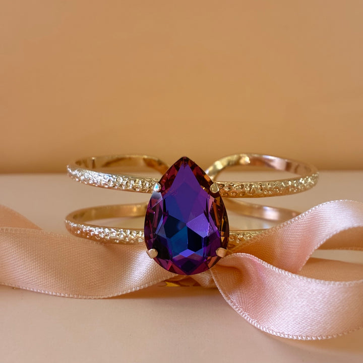 Handmade purple rose gold set