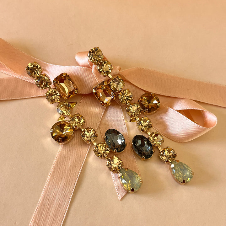 Multicolour Swarovski crystals earrings