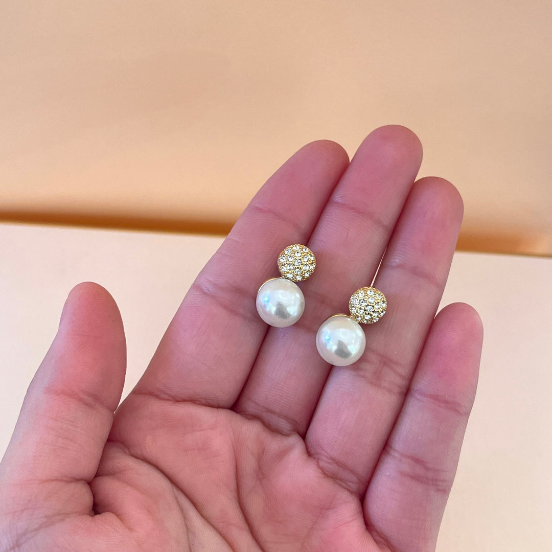 Elegant cream pearl & gold set