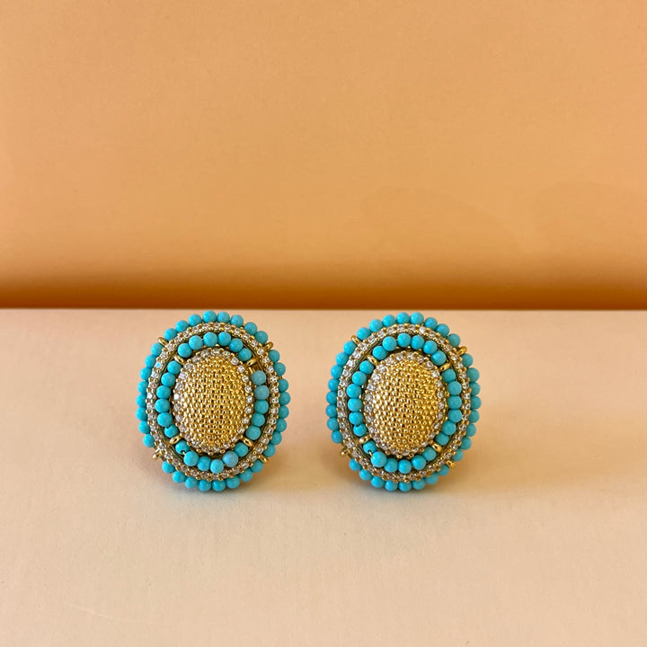 Turquoise & fresh water pearls set
