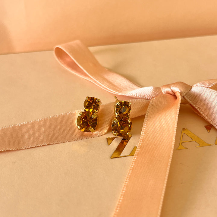 Topaz preciosa crystals studs