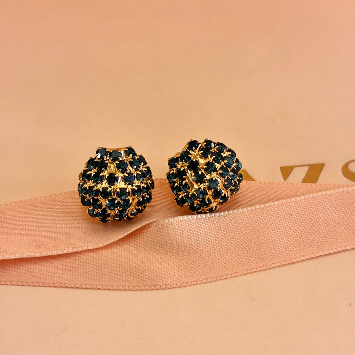 Navy blue preciosa crystals studs