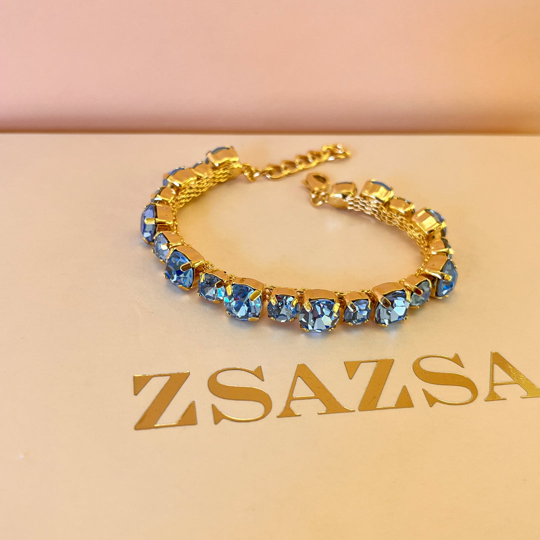Light blue Swarovski crystals bracelet
