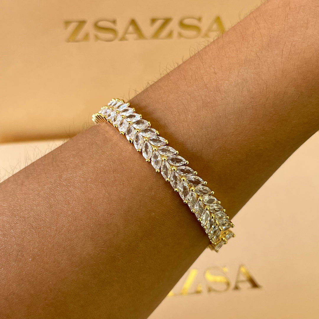 Marquise zircone bangle