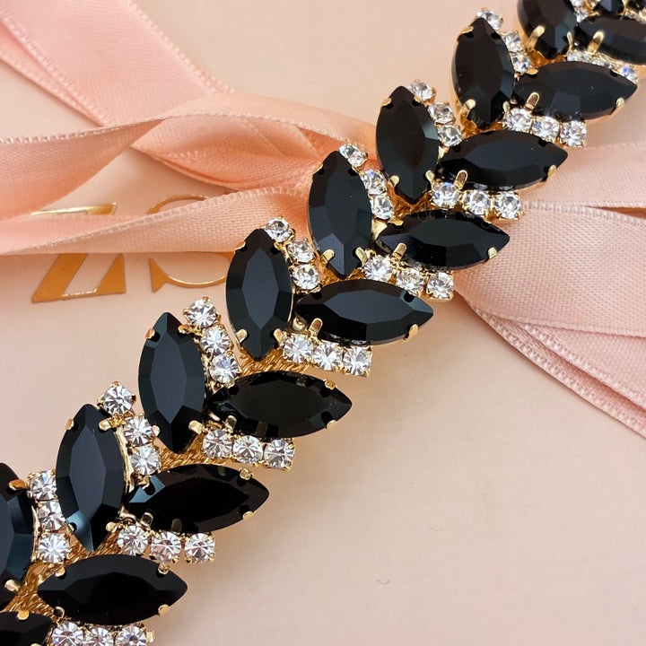 Marquise black Swarovski crystals bracelet