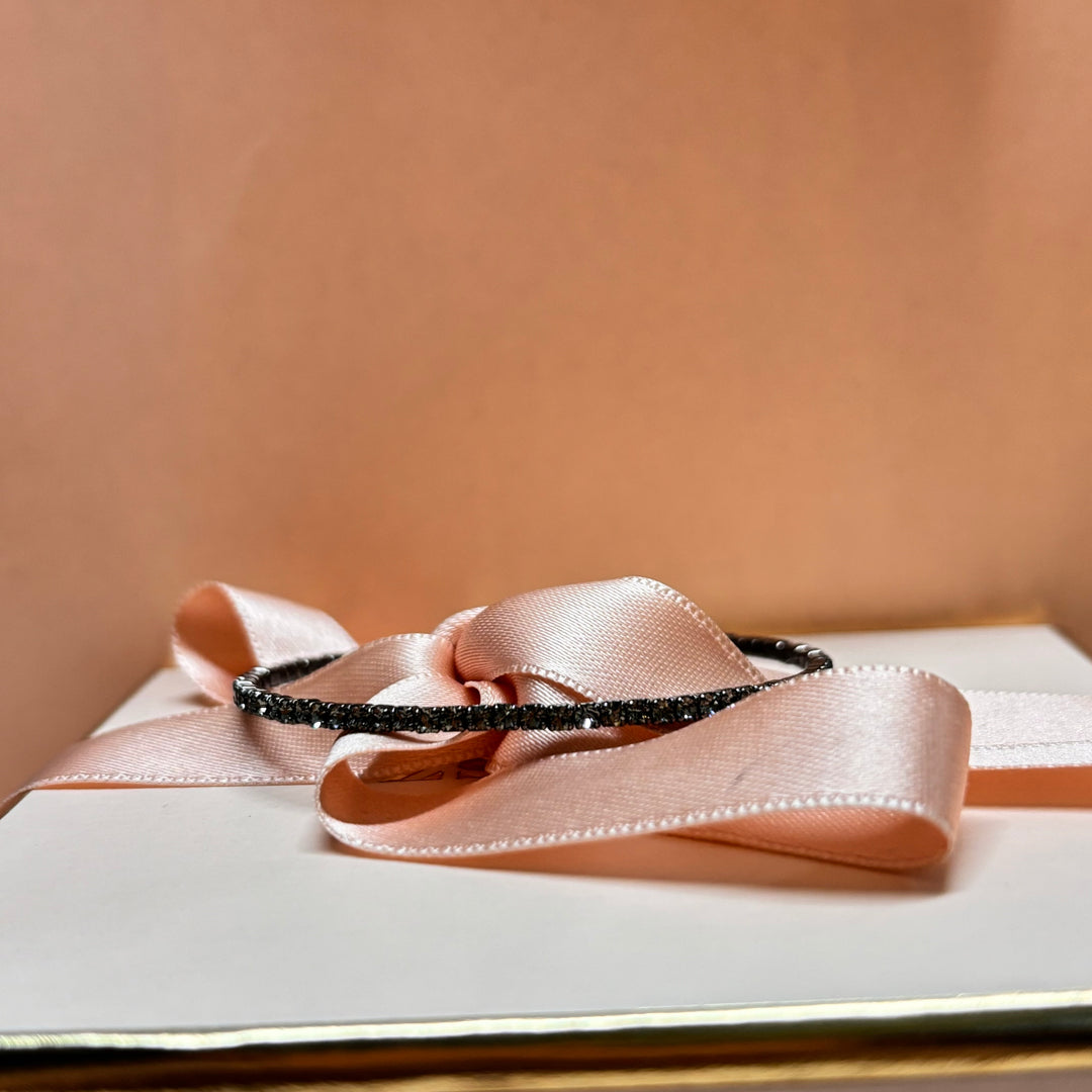 Dainty dark grey bangle