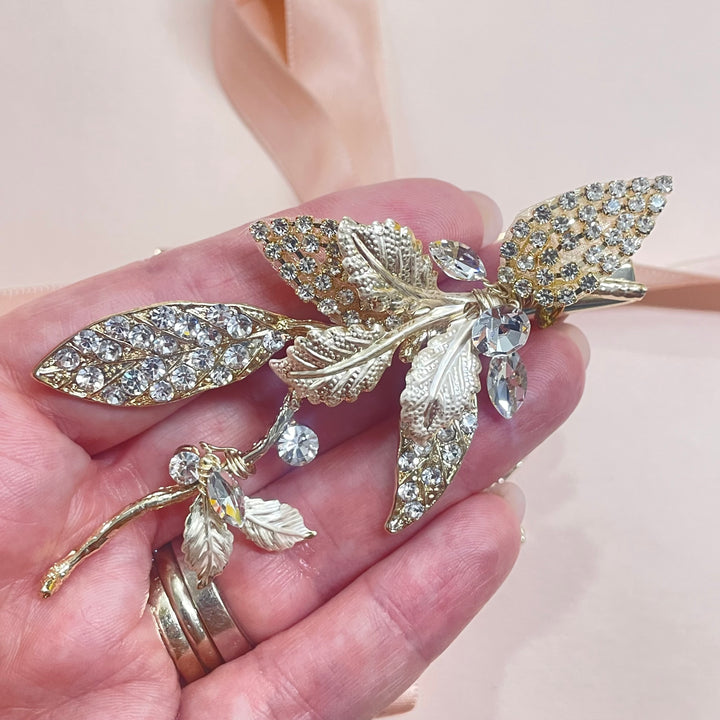 Leaf hair clip set of 2