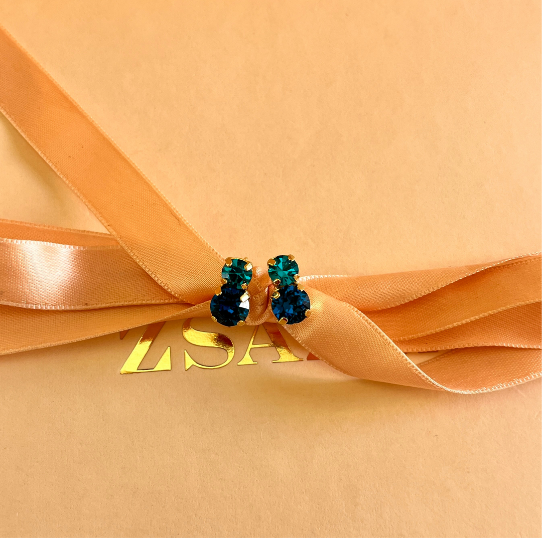 Verdemar preciosa crystals studs