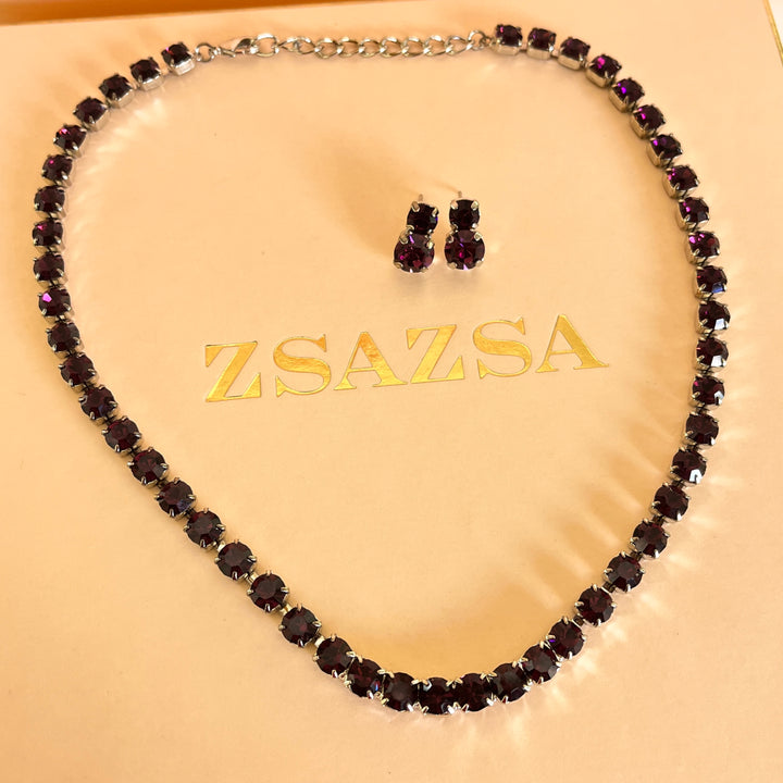 Purple Preciosa crystals set