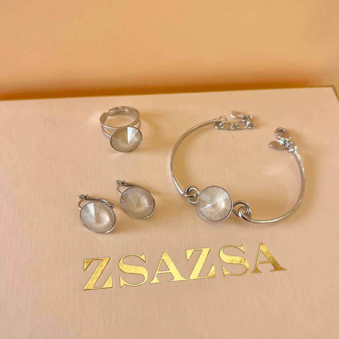 Nude Swarovski crystals set