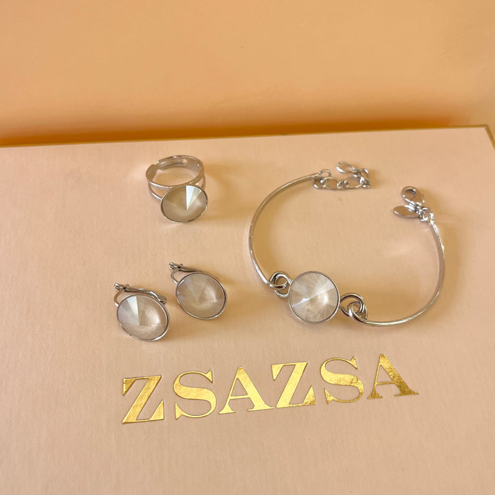 Nude Swarovski crystals set