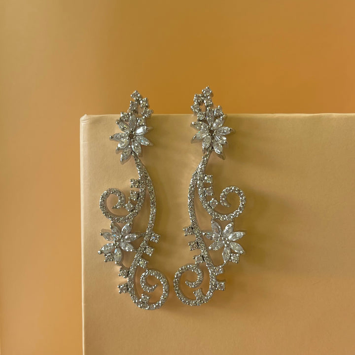 Silver zircone earrings
