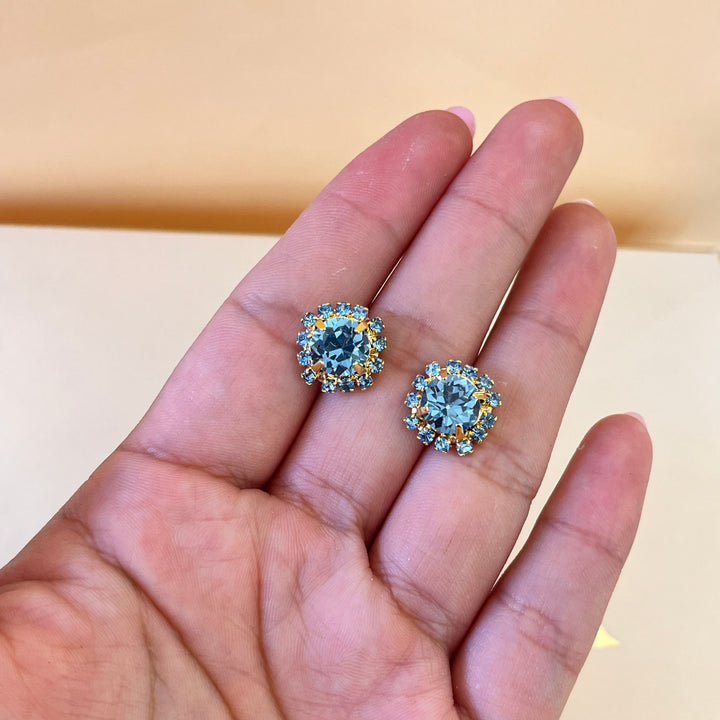 Light blue Swarovski crystals set