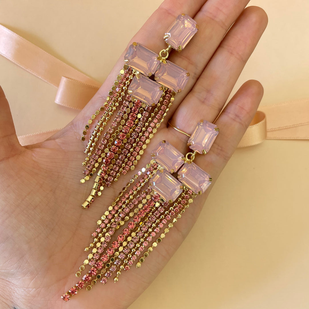 Pink earrings earnings