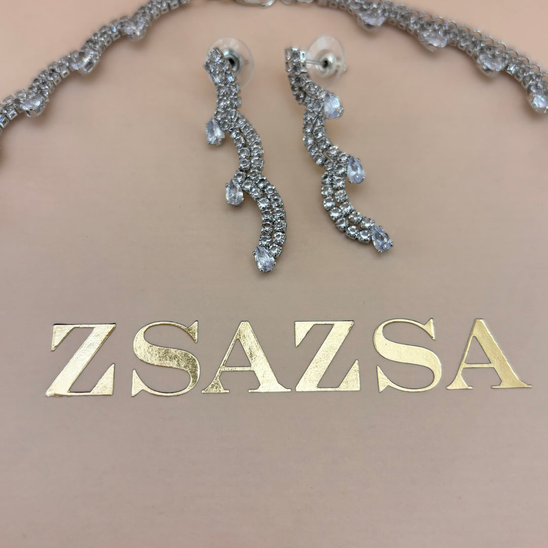 Zircone silver set