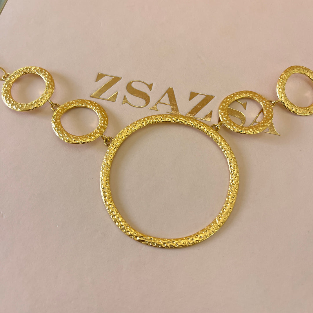 Round gold handmade set