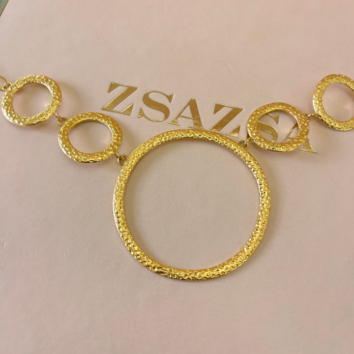 Round gold handmade set