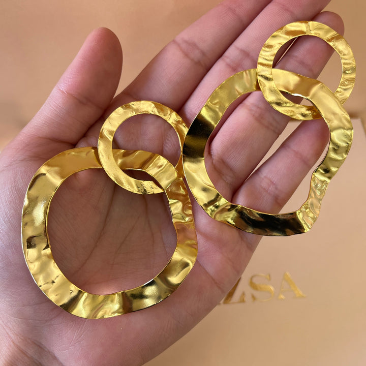 Gold handmade earrings