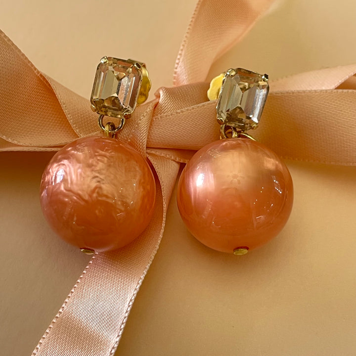 Peach Swarovski set