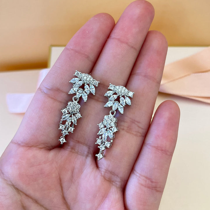 Silver zircone earrings