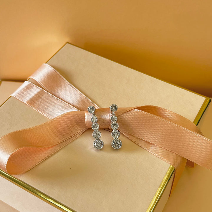 Silver zircone earrings