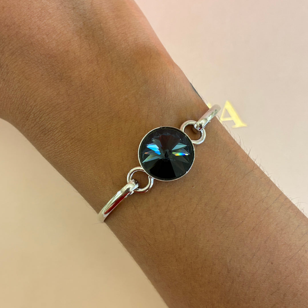 Black Swarovski crystals set