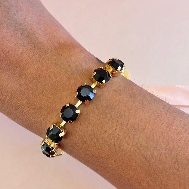 Black preciosa crystals bracelet
