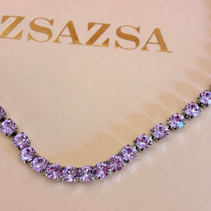 Lilac Swarovski crystals necklace