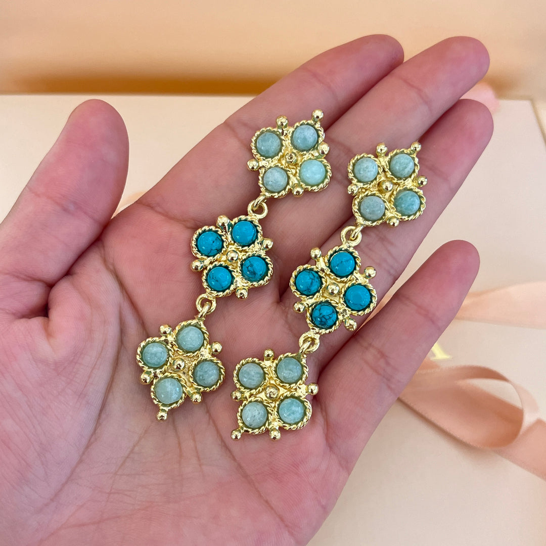 Turquoise & mint handmade set