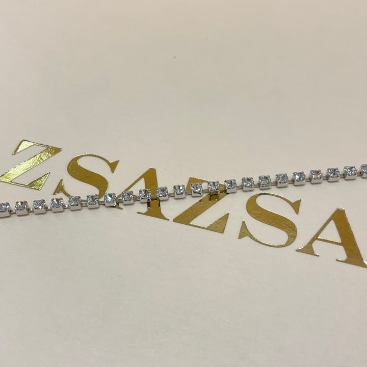 Silver tennis bracelet