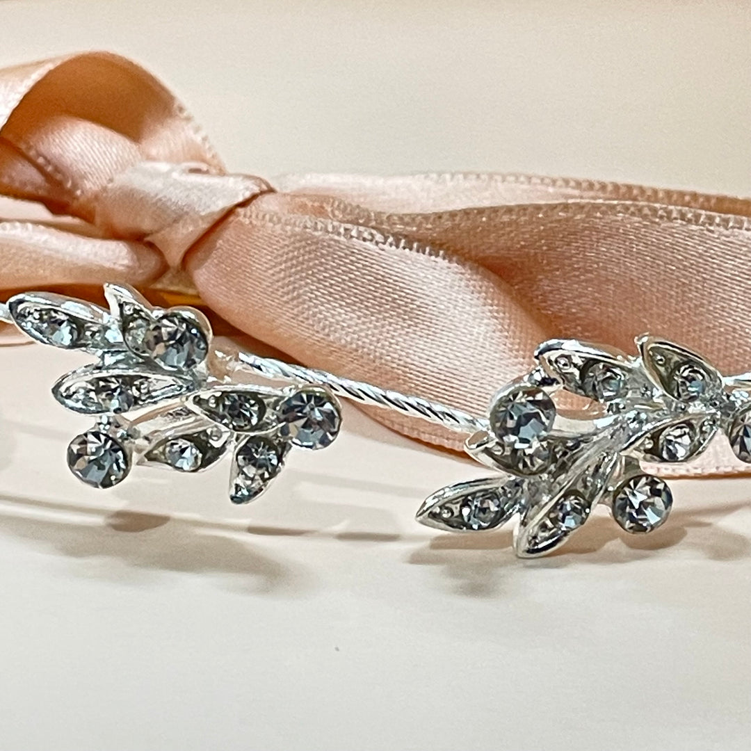 Silver Leaves flexible headpiece