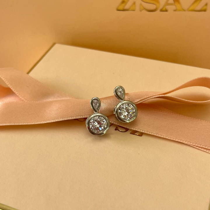 Silver zircone studs