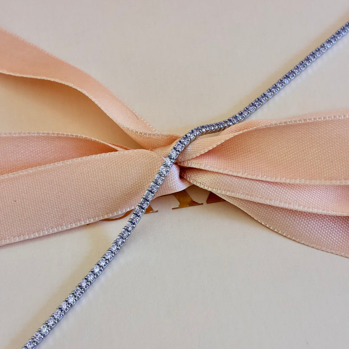 Lilac zircone sterling silver bracelet
